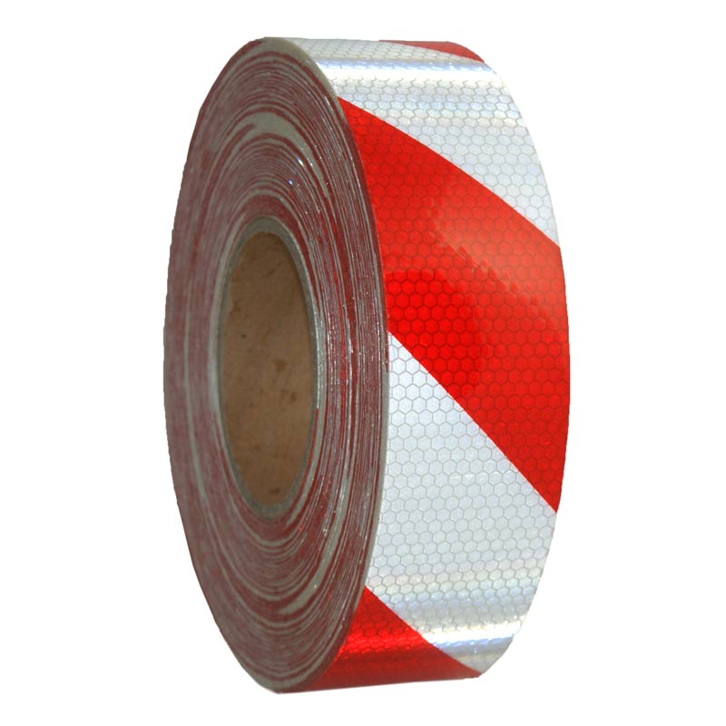 2 Metres x 50mm Honeycomb Red Class 1 Adhesive Reflective Tape 